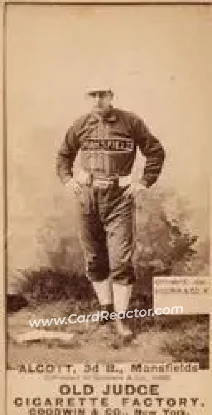 1887-90 Old Judge (N172) #NNO - Charles Alcott - Mansfield Pioneers - Front 1887-90 Old Judge (N172) #NNO - Charles Alcott - Mansfield Pioneers - Front