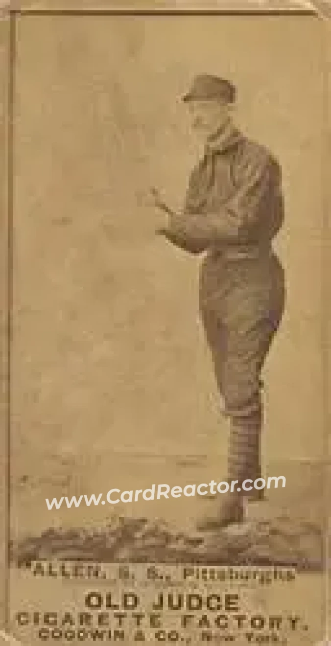 1887-90 Old Judge (N172) #NNO - Bob Allen - Pittsburgh Alleghenys - Front 1887-90 Old Judge (N172) #NNO - Bob Allen - Pittsburgh Alleghenys - Front