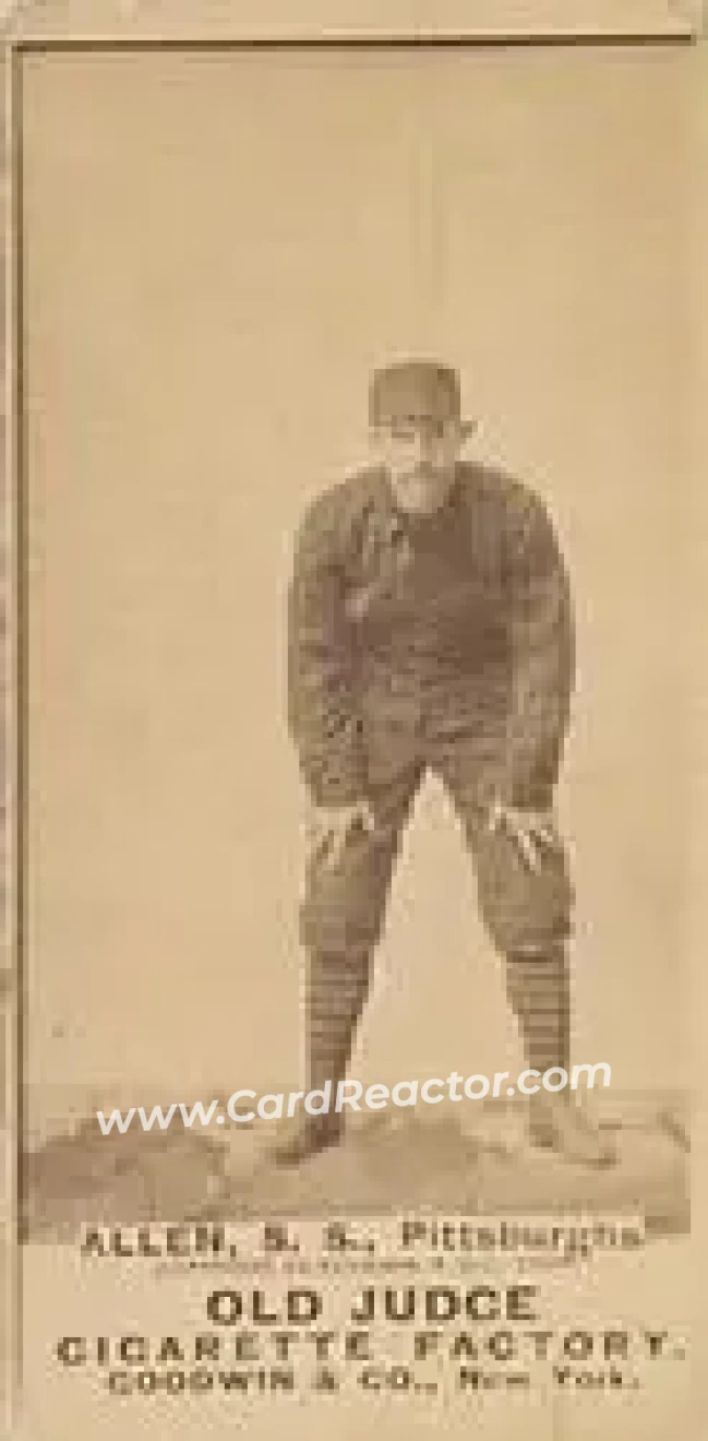 1887-90 Old Judge (N172) #NNO - Bob Allen - Pittsburgh Alleghenys - Front