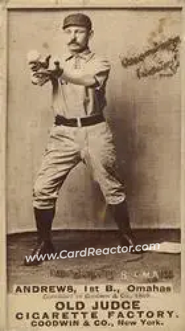 1887-90 Old Judge (N172) #NNO - Wally Andrews - Omaha Omahogs