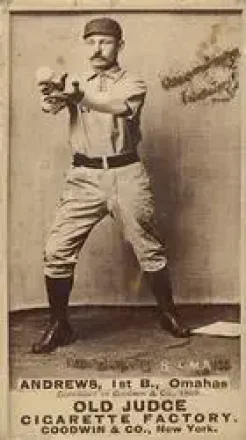 1887-90 Old Judge (N172) #NNO - Wally Andrews - Omaha Omahogs