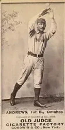 1887-90 Old Judge (N172) #NNO - Wally Andrews - Omaha Omahogs