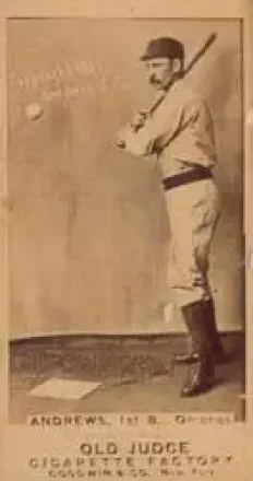 1887-90 Old Judge (N172) #NNO - Wally Andrews - Omaha Omahogs