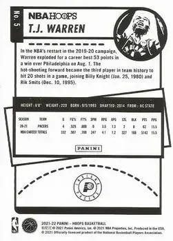 Back of T.J. Warren