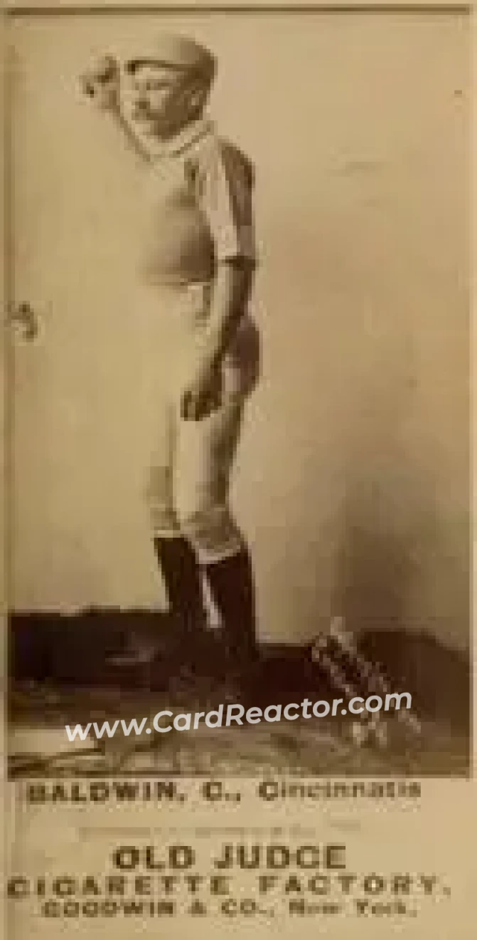 1887-90 Old Judge (N172) #NNO - Kid Baldwin - Cincinnati Red Stockings