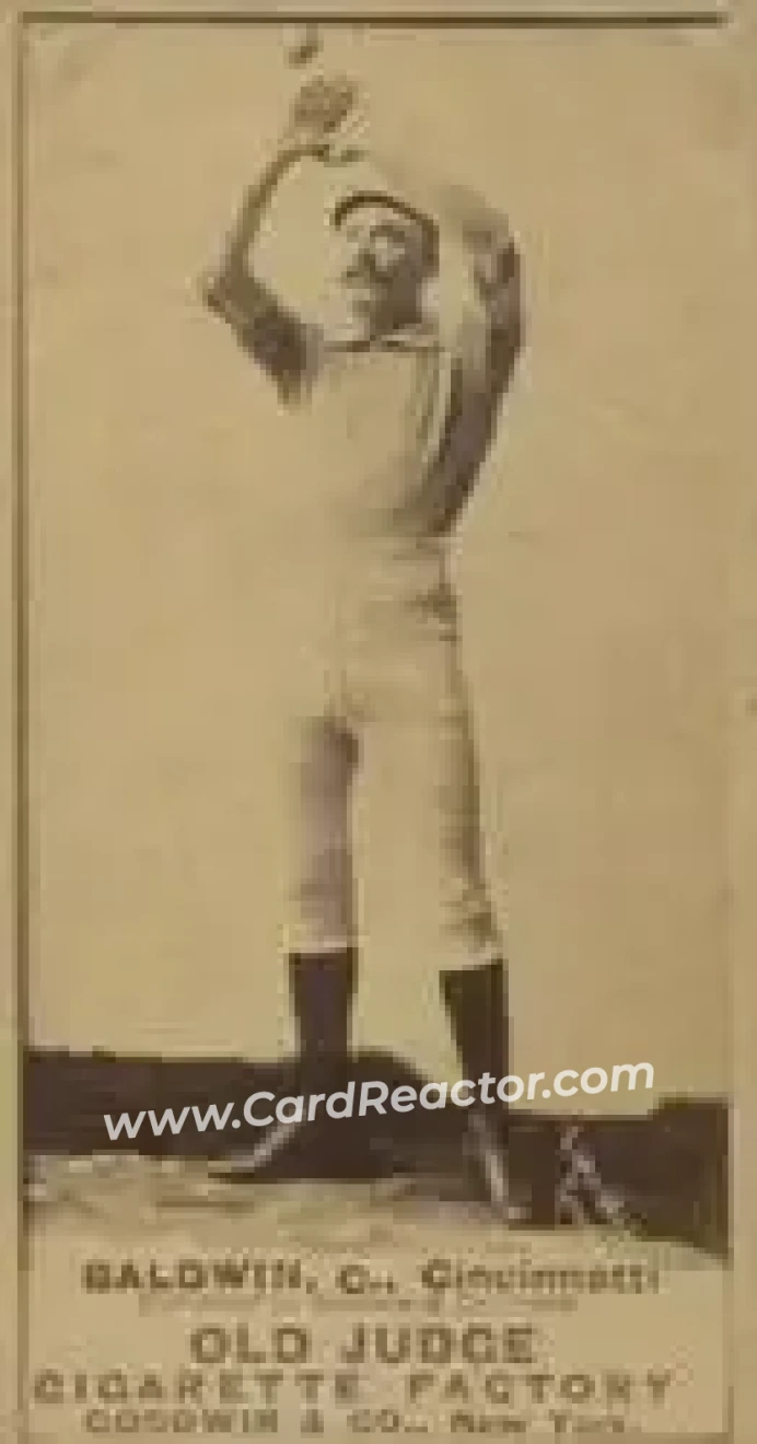 1887-90 Old Judge (N172) #NNO - Kid Baldwin - Cincinnati Red Stockings
