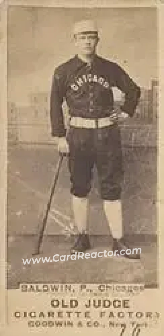 1887-90 Old Judge (N172) #NNO - Fido Baldwin - Chicago Colts - Front 1887-90 Old Judge (N172) #NNO - Fido Baldwin - Chicago Colts - Front