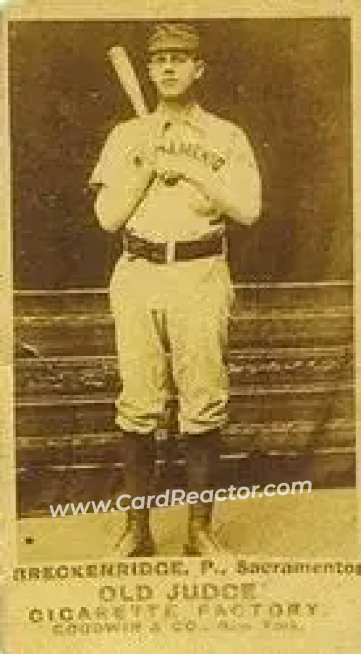 1887-90 Old Judge (N172) #NNO - Edward Breckinridge - Sacramento Altas - Front