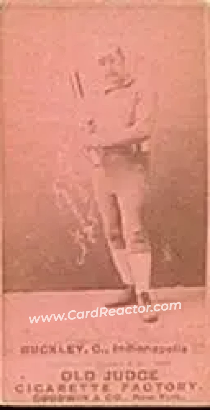 1887-90 Old Judge (N172) #NNO - Dick Buckley - Indianapolis Hoosiers