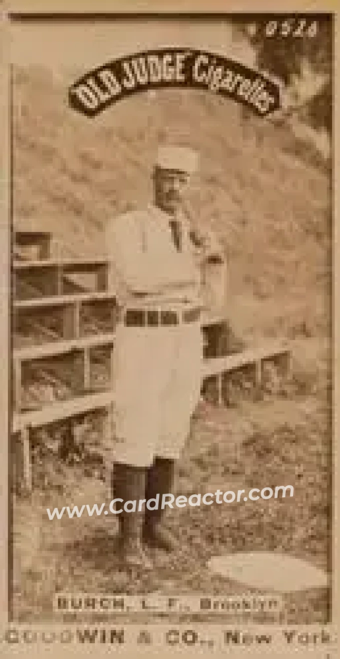 1887-90 Old Judge (N172) #NNO - Ernest Burch - Brooklyn Bridegrooms - Front