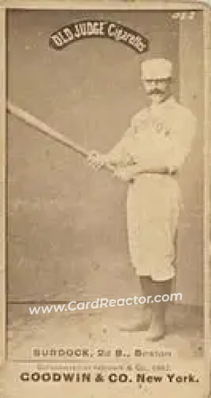 1887-90 Old Judge (N172) #NNO - John Burdock - Boston Beaneaters - Front