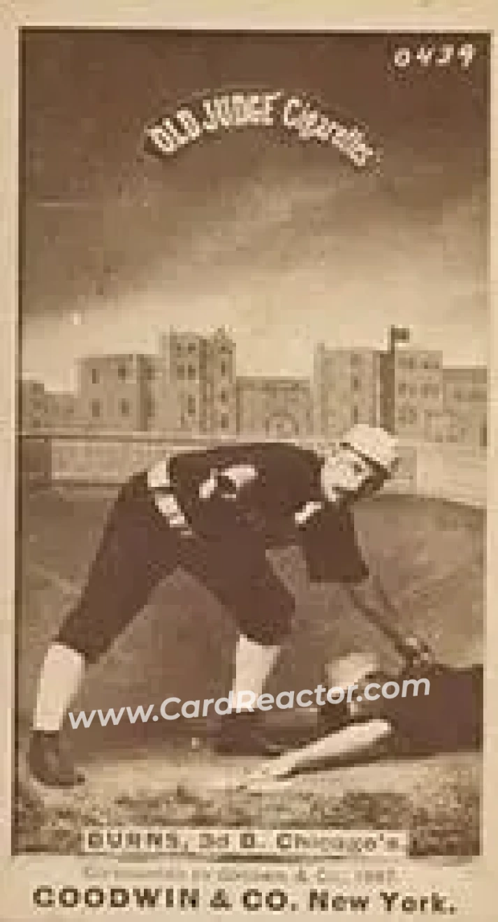 1887-90 Old Judge (N172) #NNO - Tom Burns - Chicago White Stockings - Front