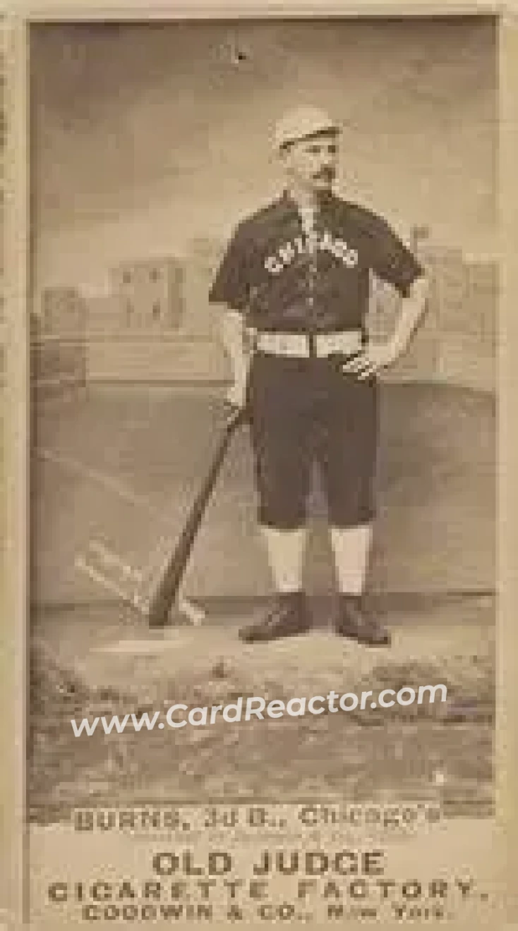 1887-90 Old Judge (N172) #NNO - Tom Burns - Chicago White Stockings - Front