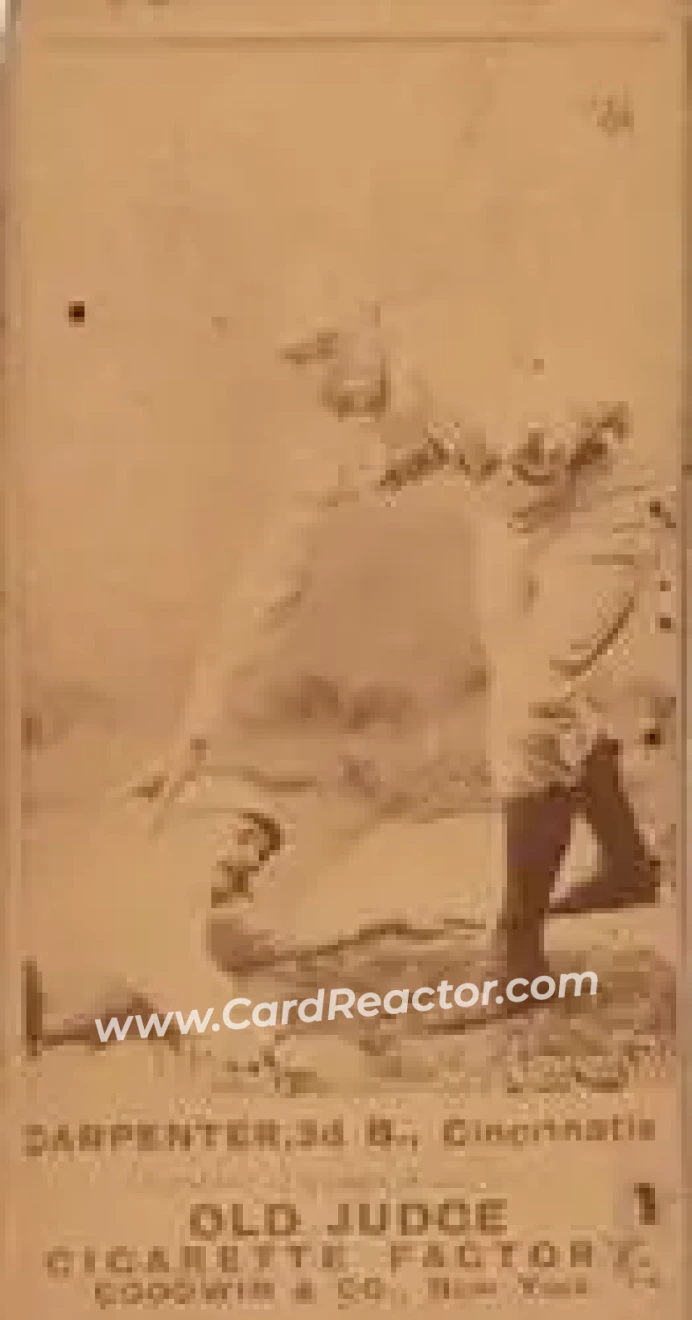 1887-90 Old Judge (N172) #NNO - Hick Carpenter - Cincinnati Red Stockings