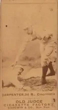 1887-90 Old Judge (N172) #NNO - Hick Carpenter - Cincinnati Red Stockings