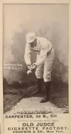 1887-90 Old Judge (N172) #NNO - Hick Carpenter - Cincinnati Red Stockings