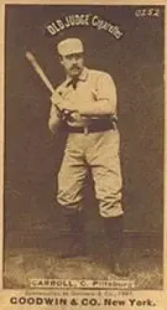 1887-90 Old Judge (N172) #NNO - Fred Carroll - Pittsburgh Alleghenys
