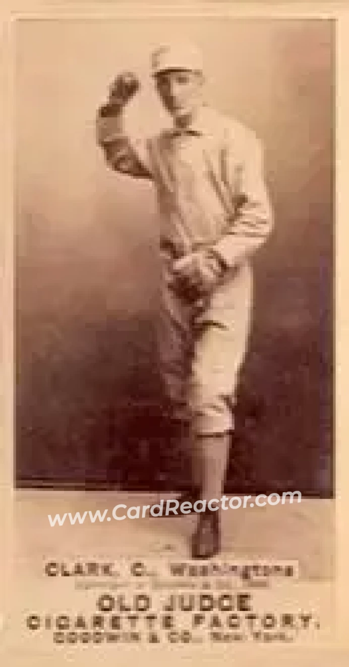 1887-90 Old Judge (N172) #NNO - Spider Clark - Washington Nationals