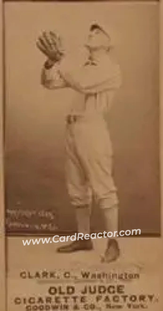 1887-90 Old Judge (N172) #NNO - Spider Clark - Washington Nationals