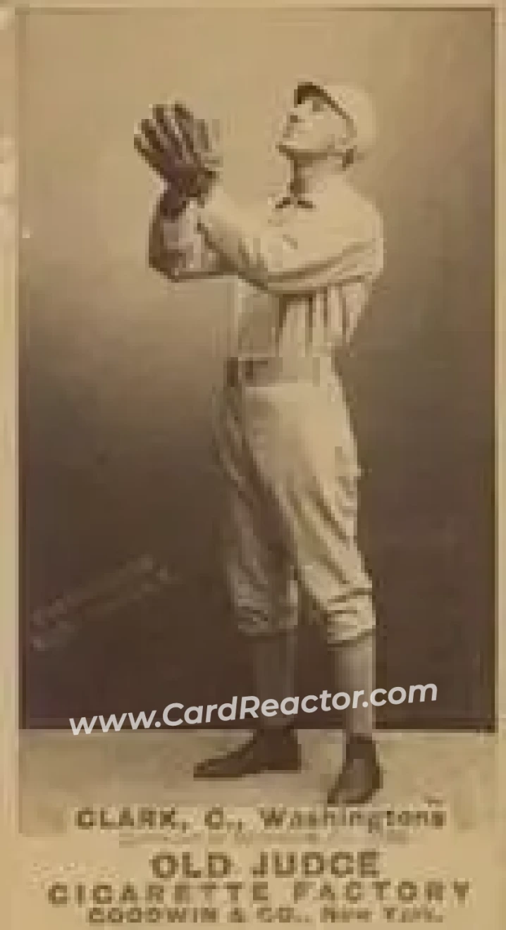 1887-90 Old Judge (N172) #NNO - Spider Clark - Washington Nationals