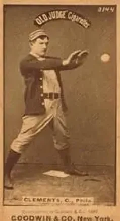 1887-90 Old Judge (N172) #NNO - Jack Clements - Philadelphia Quakers