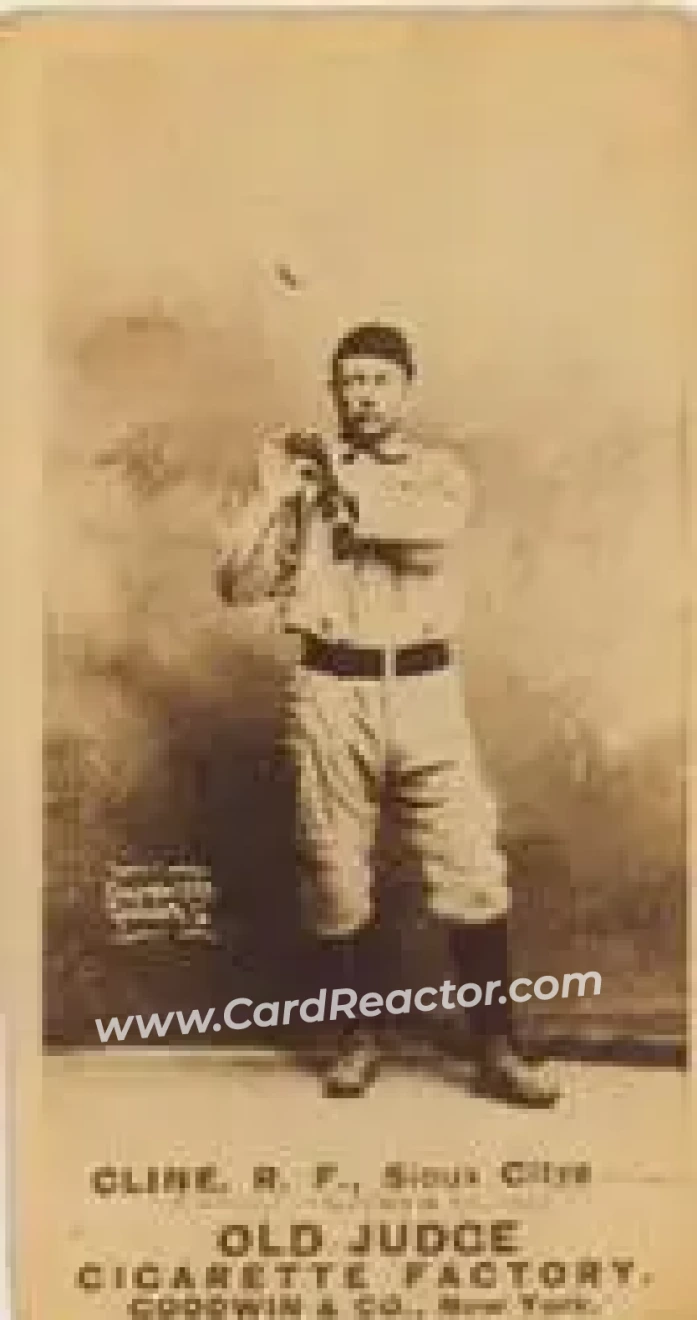 1887-90 Old Judge (N172) #NNO - Monk Cline - Sioux City Corn Huskers