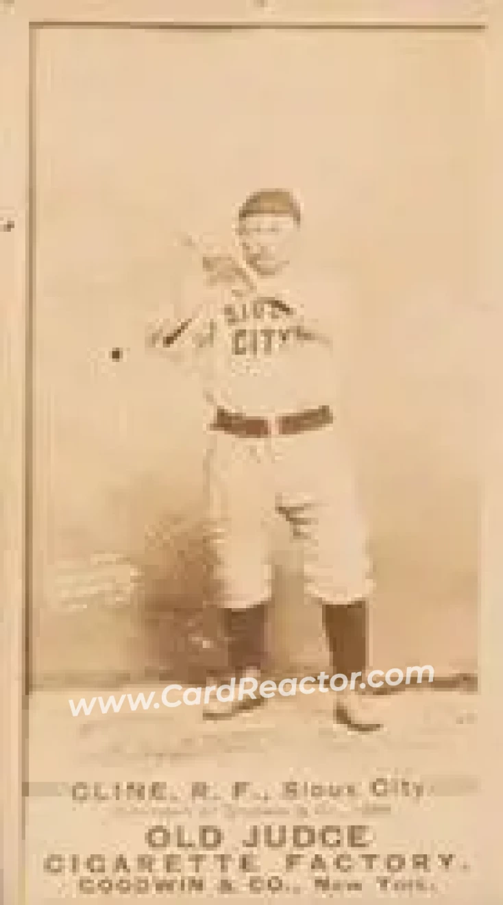 1887-90 Old Judge (N172) #NNO - Monk Cline - Sioux City Corn Huskers
