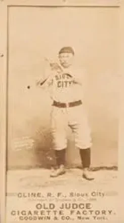 1887-90 Old Judge (N172) #NNO - Monk Cline - Sioux City Corn Huskers