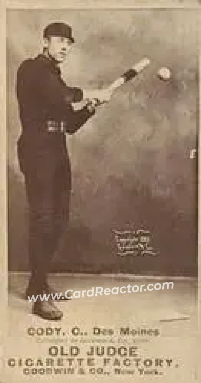1887-90 Old Judge (N172) #NNO - Mike Cody - Des Moines Prohibitionists - Front
