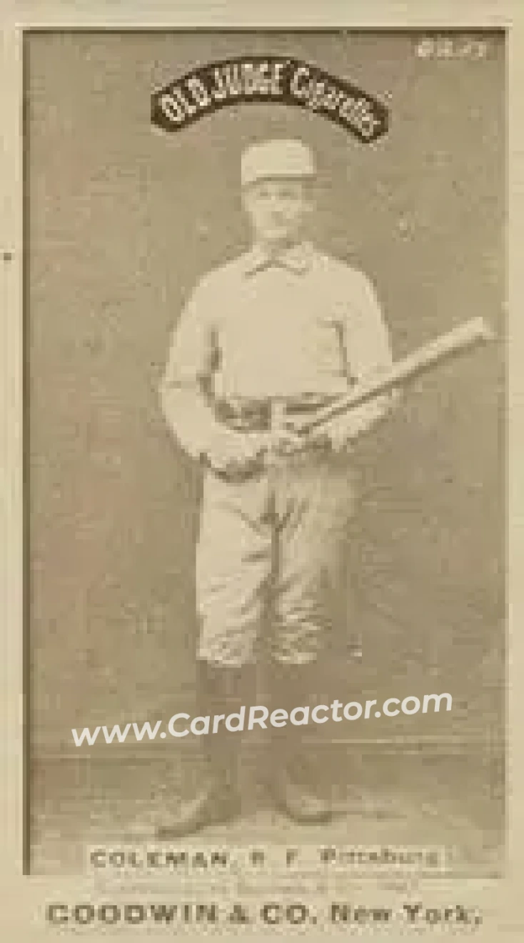1887-90 Old Judge (N172) #NNO - John Coleman - Pittsburgh Alleghenys - Front