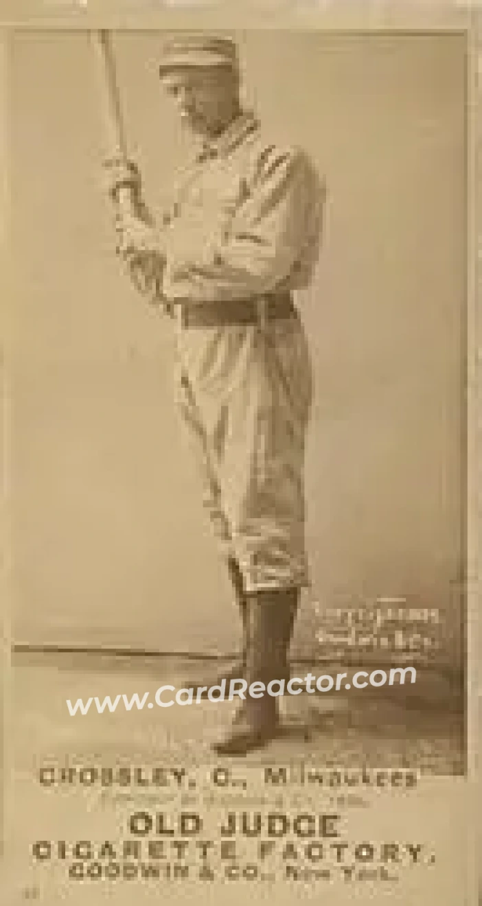 1887-90 Old Judge (N172) #NNO - Bill Crossley - Milwaukee Cream Citys - Front 1887-90 Old Judge (N172) #NNO - Bill Crossley - Milwaukee Cream Citys - Front