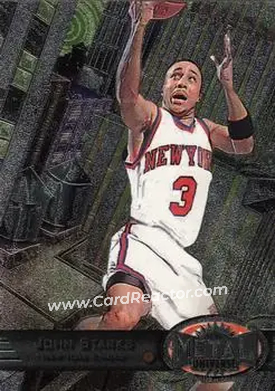 1997-98 Metal Universe #118 - John Starks - New York Knicks - Front