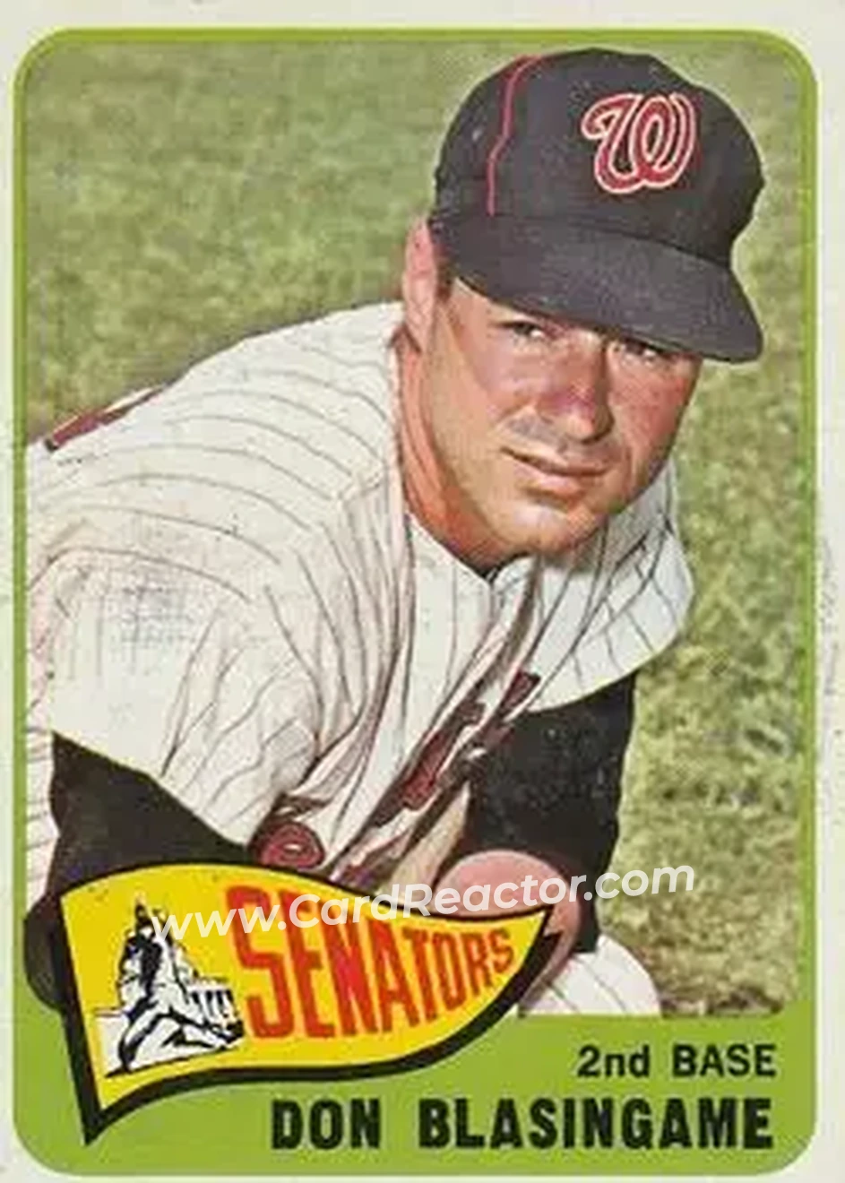 1965 O-Pee-Chee #21 - Don Blasingame - Washington Senators - Front