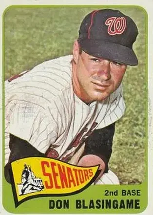 1965 O-Pee-Chee #21 - Don Blasingame - Washington Senators