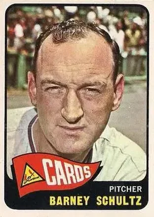 1965 O-Pee-Chee #28 - Barney Schultz - St. Louis Cardinals 1965 O-Pee-Chee #28 - Barney Schultz - St. Louis Cardinals