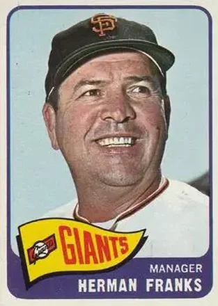 1965 O-Pee-Chee #32 - Herman Franks - San Francisco Giants 1965 O-Pee-Chee #32 - Herman Franks - San Francisco Giants