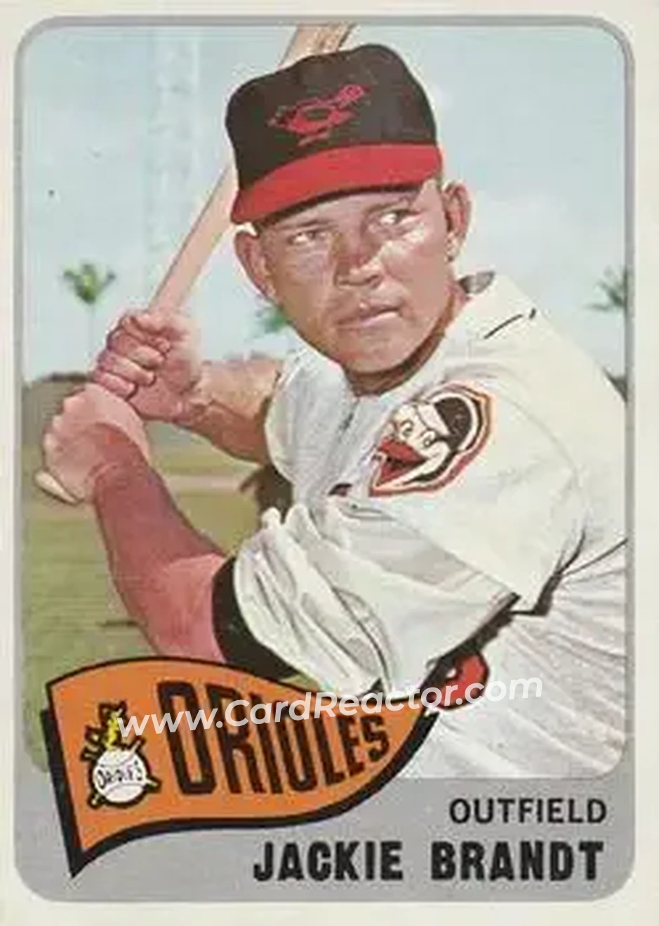 1965 O-Pee-Chee #33 - Jackie Brandt - Baltimore Orioles - Front