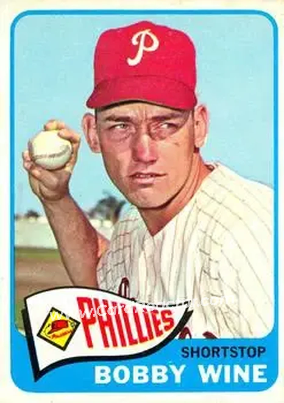 1965 O-Pee-Chee #36 - Bobby Wine - Philadelphia Phillies - Front