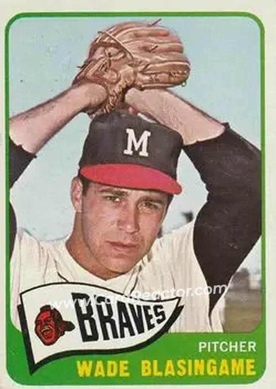 1965 O-Pee-Chee #44 - Wade Blasingame - Milwaukee Braves - Front