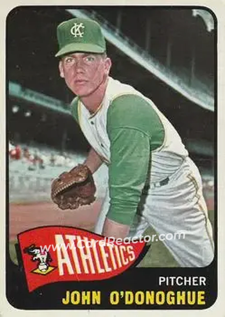 1965 O-Pee-Chee #71 - John O'Donoghue - Kansas City Athletics - Front