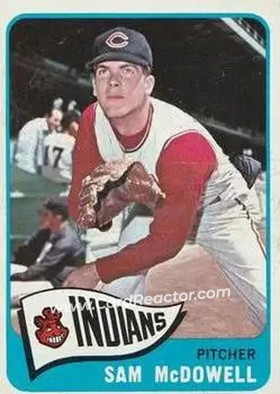 1965 O-Pee-Chee #76 - Sam McDowell - Cleveland Indians - Front