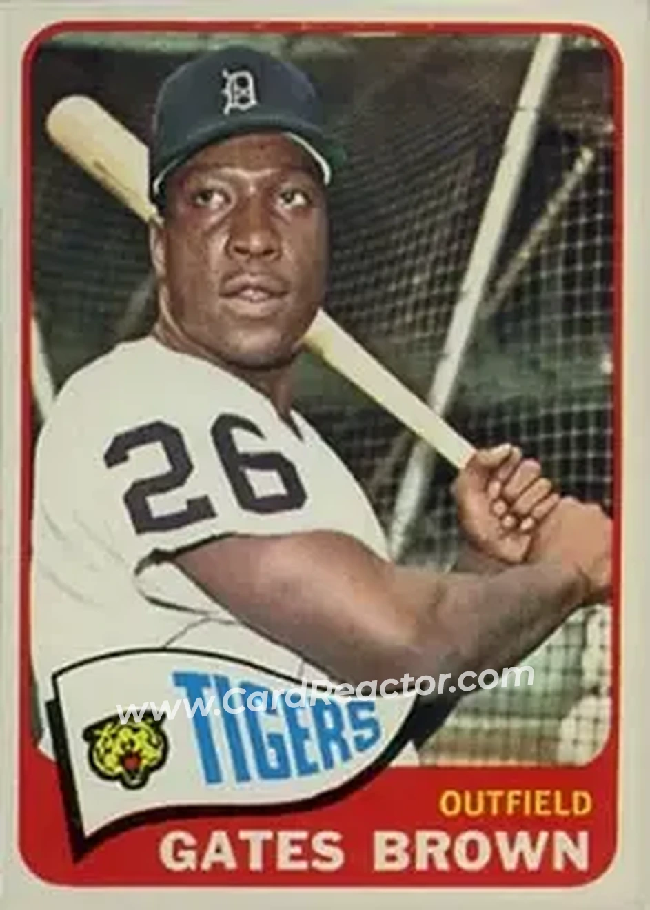 1965 Topps #19 - Gates Brown - Detroit Tigers - Front