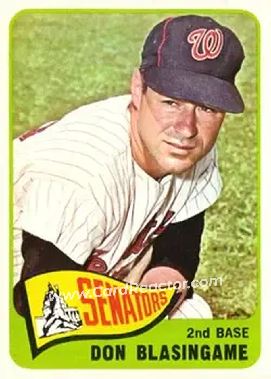 1965 Topps #21 - Don Blasingame - Washington Senators - Front