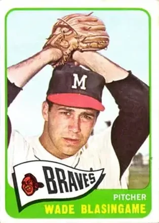 1965 Topps #44 - Wade Blasingame - Milwaukee Braves