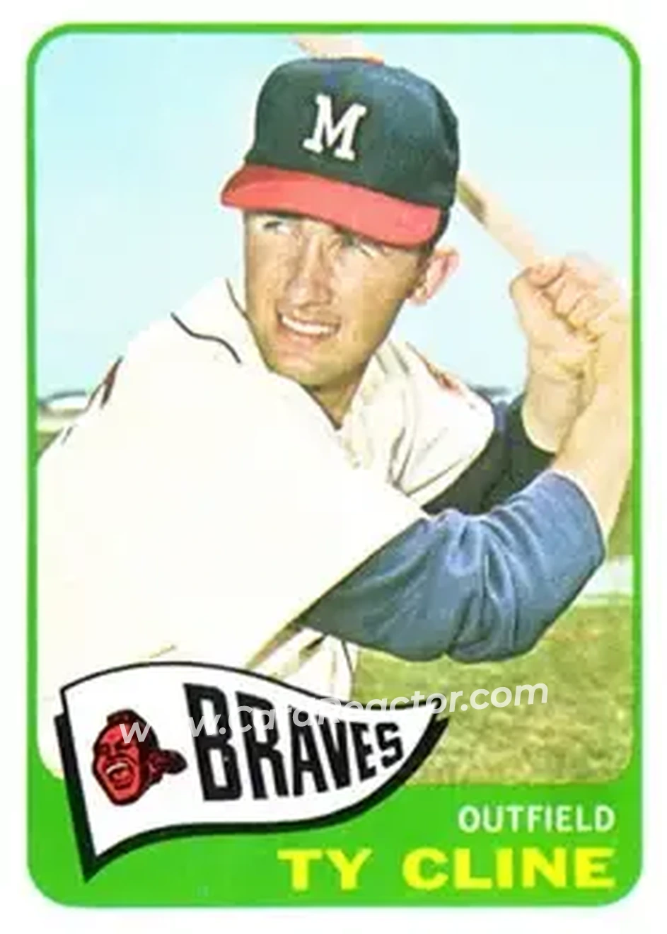 1965 Topps #63 - Ty Cline - Milwaukee Braves - Front 1965 Topps #63 - Ty Cline - Milwaukee Braves - Front