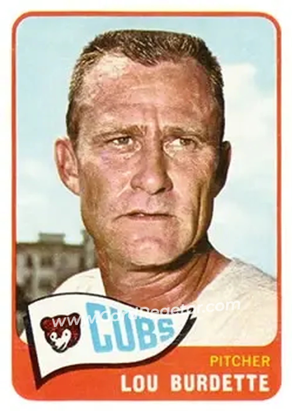 1965 Topps #64 - Lew Burdette - Chicago Cubs - Front 1965 Topps #64 - Lew Burdette - Chicago Cubs - Front