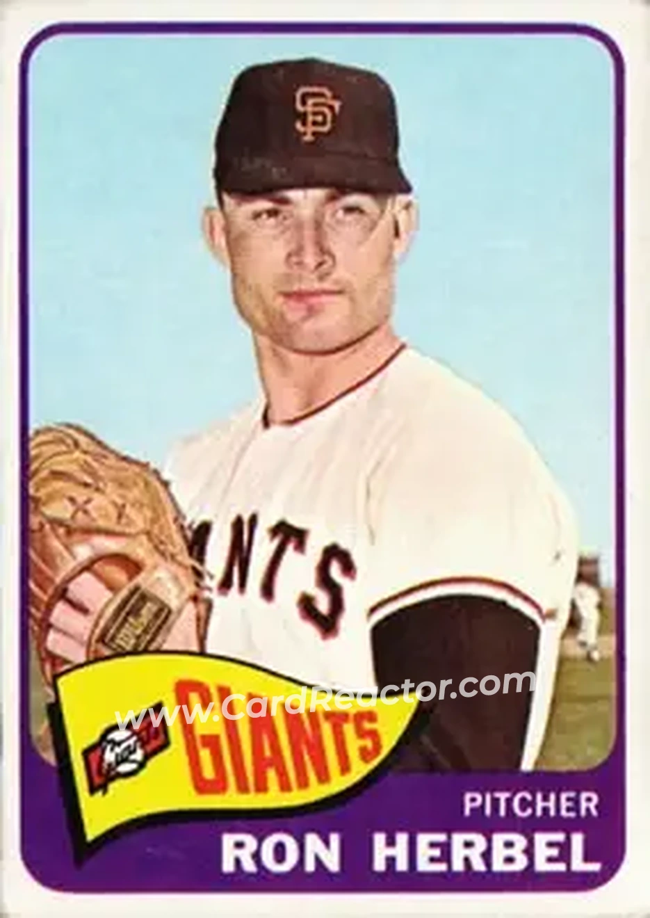 1965 Topps #84 - Ron Herbel - San Francisco Giants - Front 1965 Topps #84 - Ron Herbel - San Francisco Giants - Front
