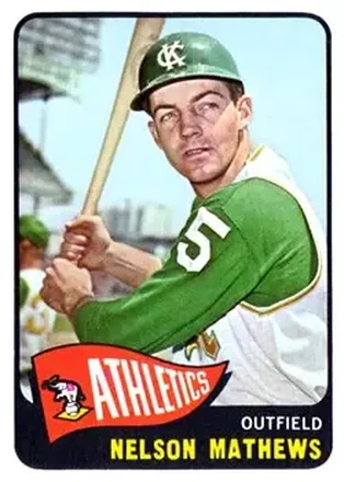 1965 Topps #87 - Nelson Mathews - Kansas City Athletics 1965 Topps #87 - Nelson Mathews - Kansas City Athletics