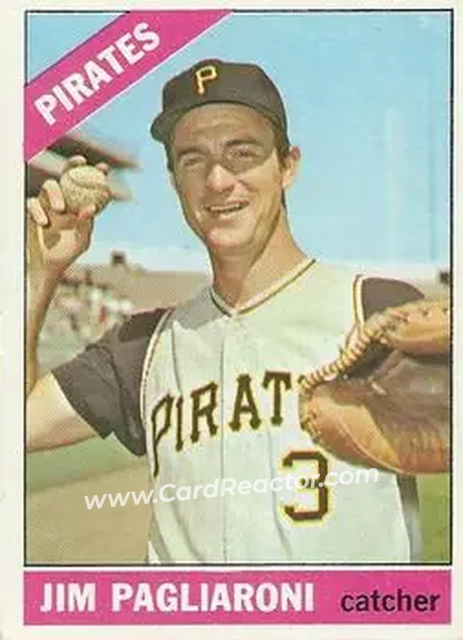 1966 O-Pee-Chee #33 - Jim Pagliaroni - Pittsburgh Pirates - Front 1966 O-Pee-Chee #33 - Jim Pagliaroni - Pittsburgh Pirates - Front