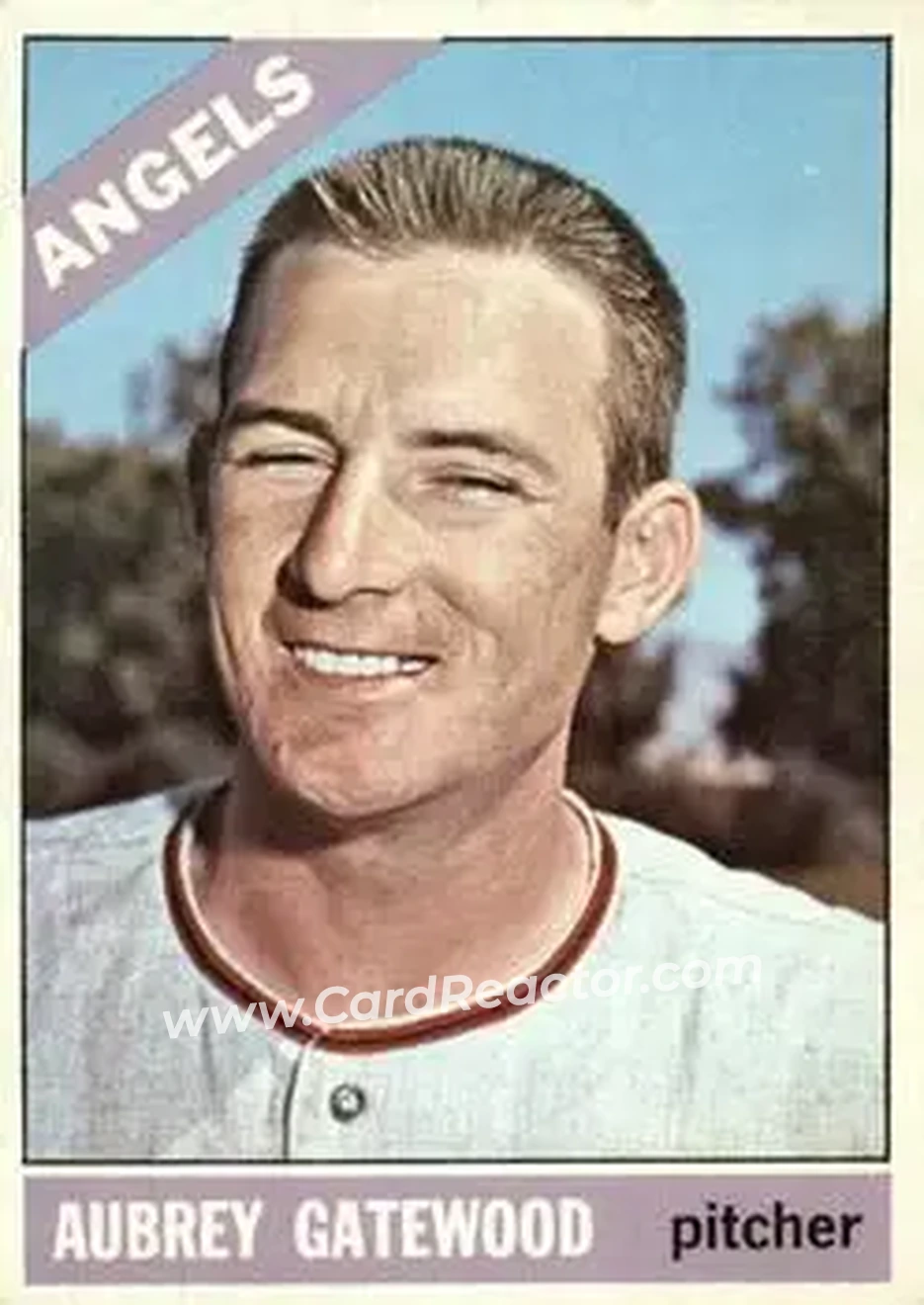 1966 O-Pee-Chee #42 - Aubrey Gatewood - California Angels - Front 1966 O-Pee-Chee #42 - Aubrey Gatewood - California Angels - Front